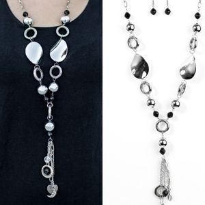 Silver charm necklace